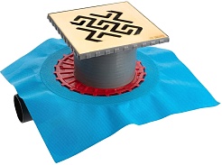 BERGES Wasserhaus Душевой трап Zentrum Antik 150 092365 золото глянец – фотография-1